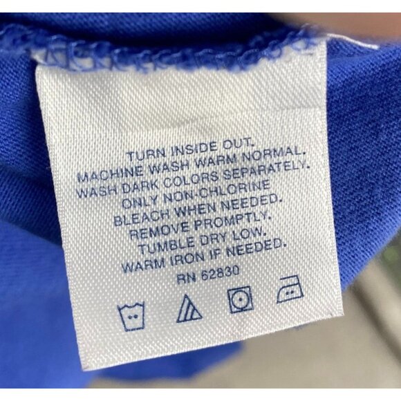 Lands' End Men's Polo Shirt Small Blue Cotton Gorpcore - Picture 9 of 9